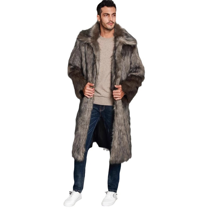 Luxury faux fur coat for men with voluminous details Lune London