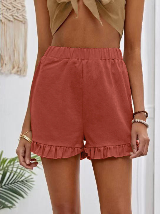 Women's shorts with gathered hem to slip on Lune London