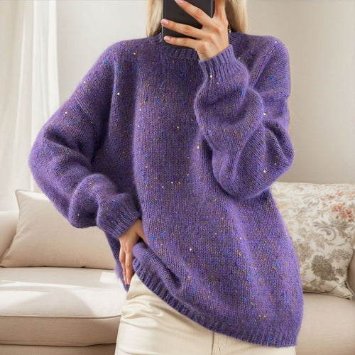 Cozy knit sweater for women with sparkling accents and a relaxed fit Lune London