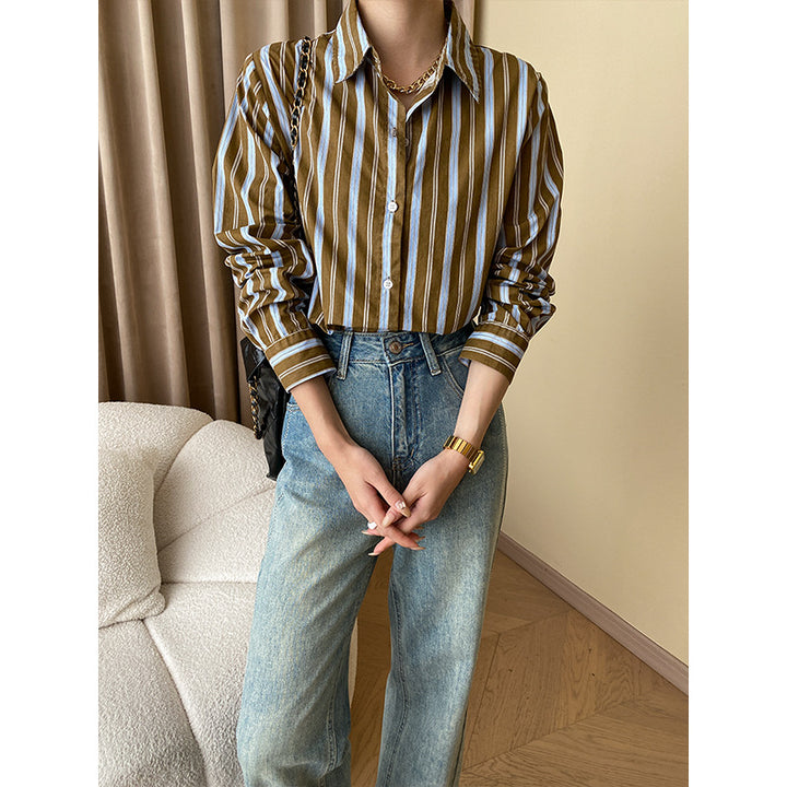 Women's Classic Blouse with Striped Design and Modern Cut Chic & Stil