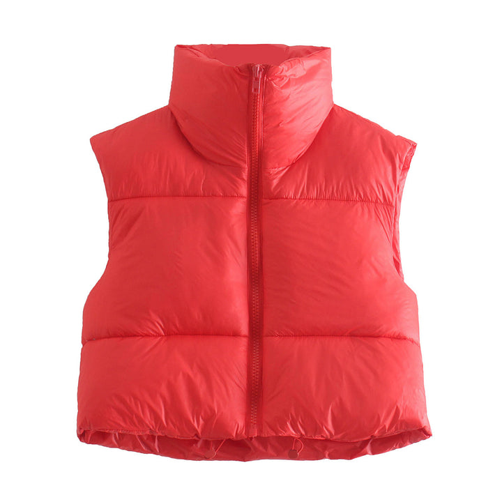 Ladies Fashionable Gilet with High Collar and Flattering Cut Lune London