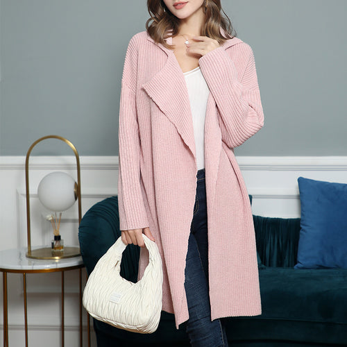 Women’s knit coat Galerie with relaxed fit and modern details Lune London