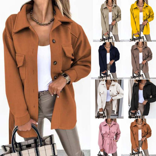 Casual long sleeve jacket for women with pockets Lune London