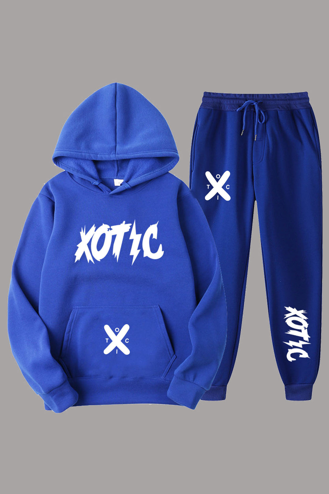 Women's sporty hoodie and jogger pants set with modern inscription Lune London