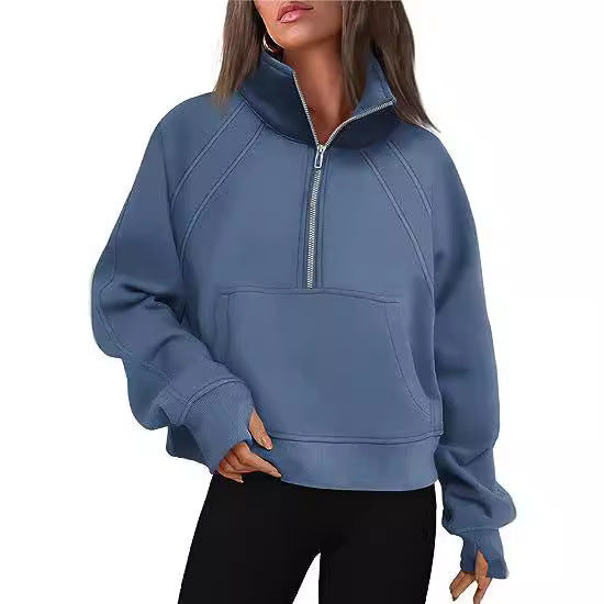 Oversized sweatshirt for women with high collar Lune London