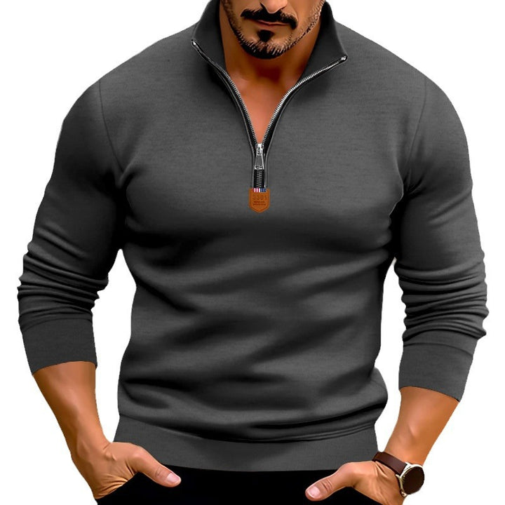 Men's sweater with half-zip and high-quality knitted structure Lune London