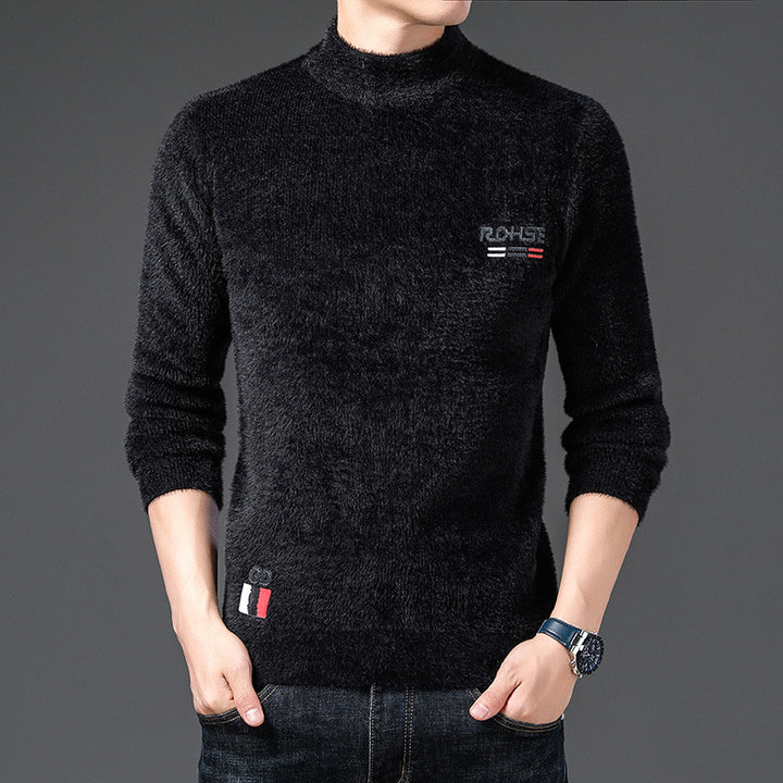 Trendy men's sweater with high collar and soft material Lune London