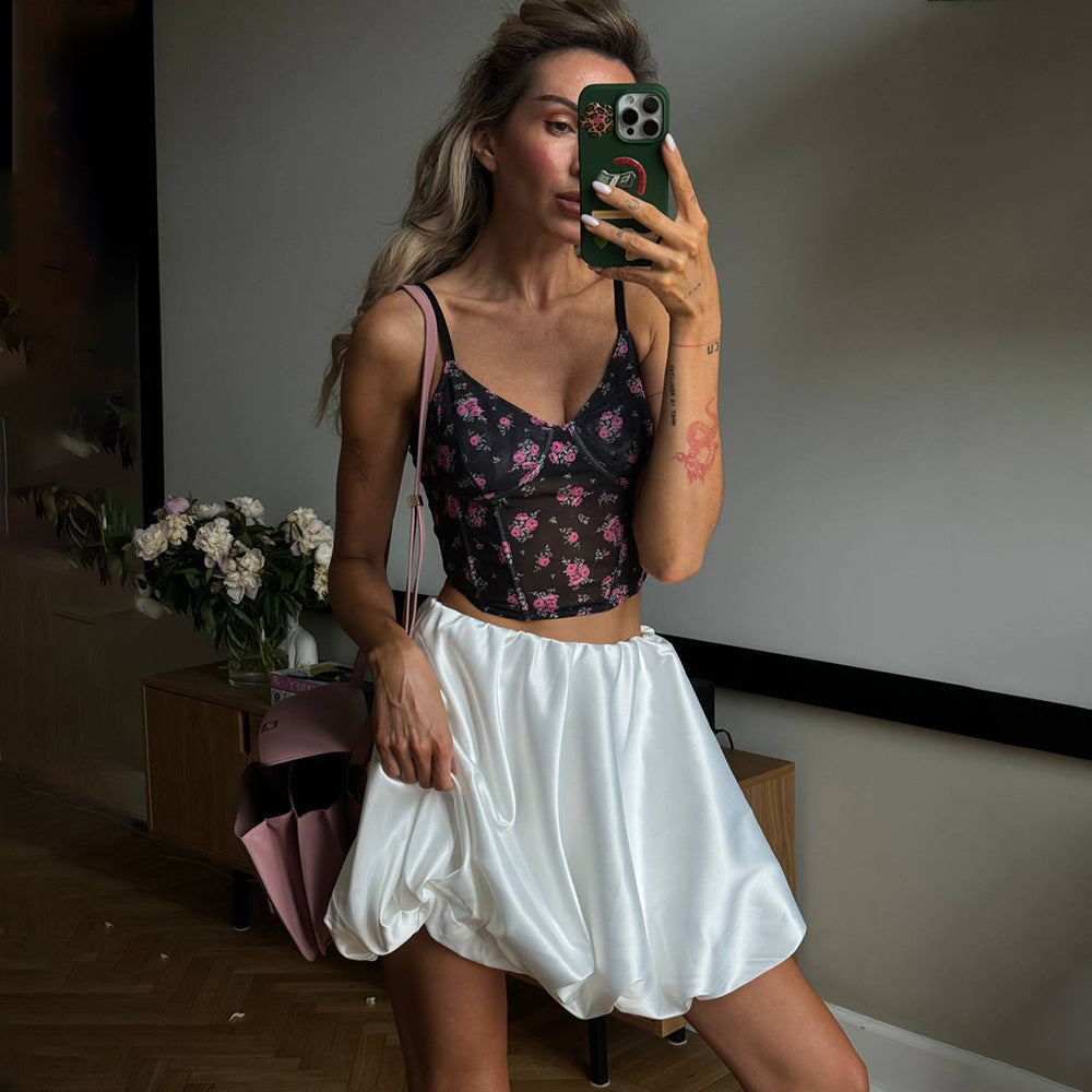Poetic wrap dress for women with elastic waist and voluminous skirt Lune London