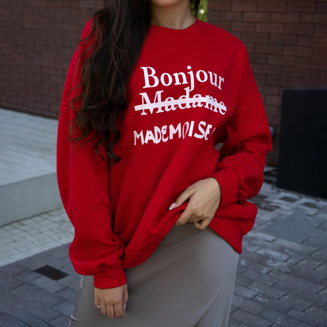 Casual sweatshirt for women with creative inscription Lune London