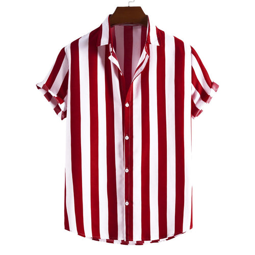 Short sleeve shirt for men with a trendy striped pattern and a comfortable fit Lune London