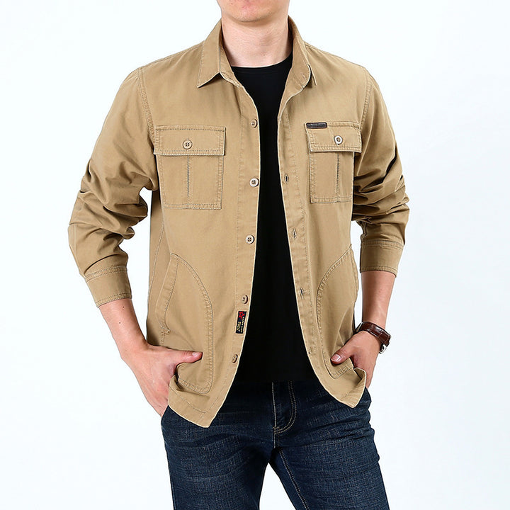 Casual utility jacket for men with practical pockets and elastic cuffs Lune London