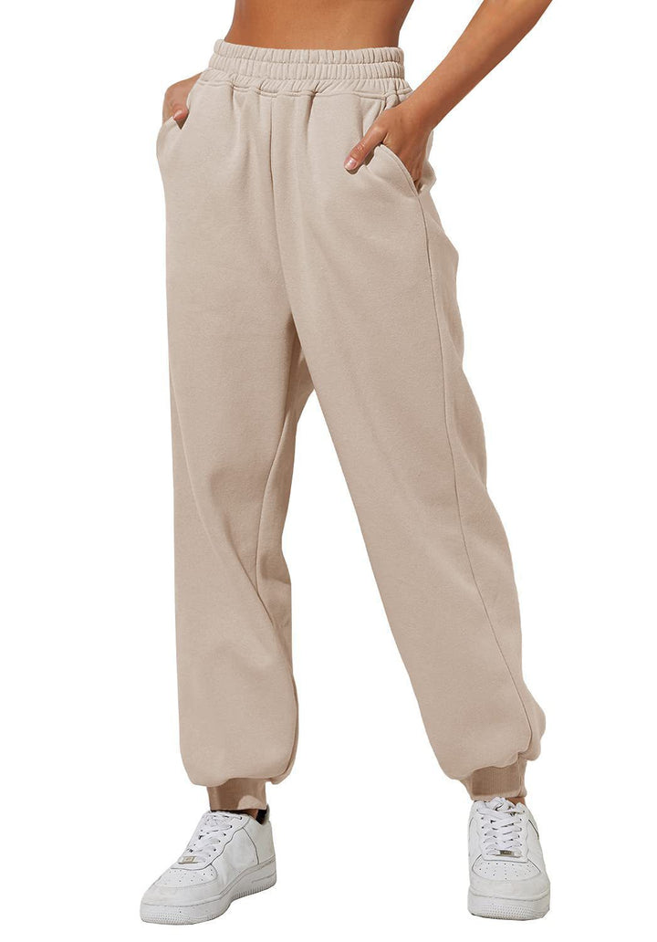 Casual women's jogger pants with elastic waistband and practical pockets Lune London