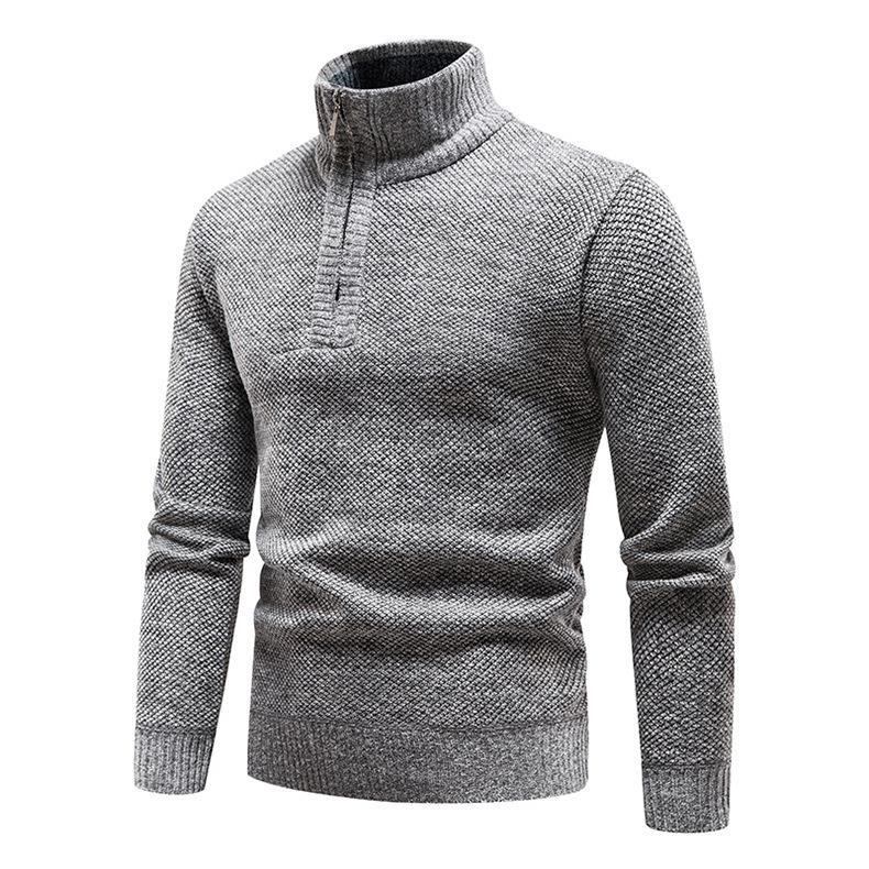 Men's sweater with half-zip and structured design Lune London