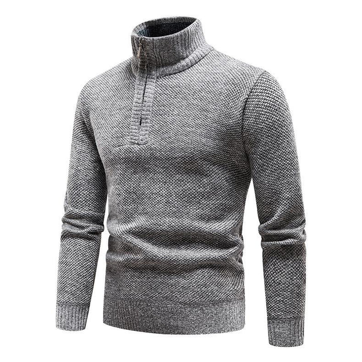Men's sweater with half-zip and structured design Lune London