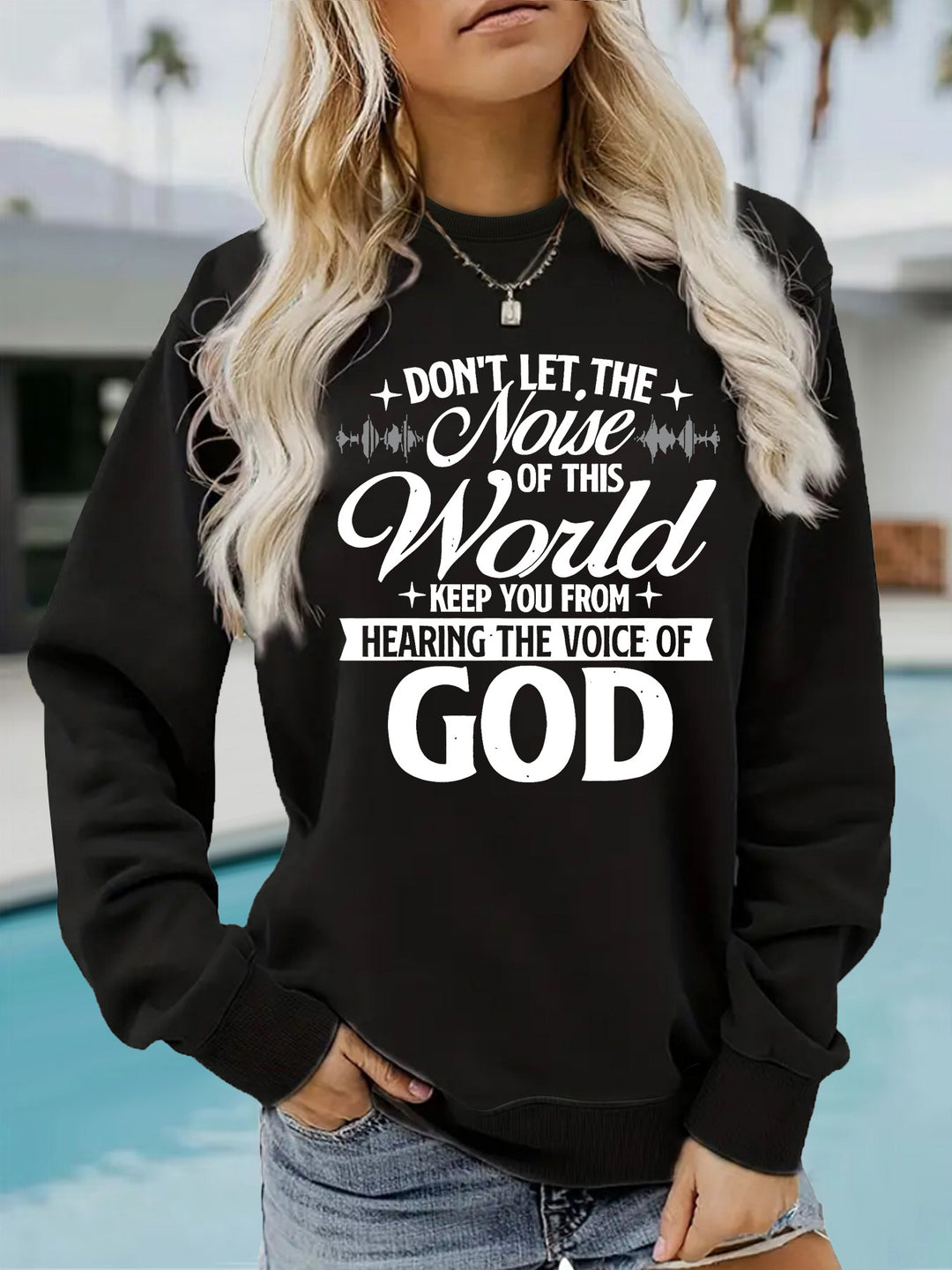 Sweatshirt pour femmes avec imprimé inspirant et coupe confortable Chic & Stil