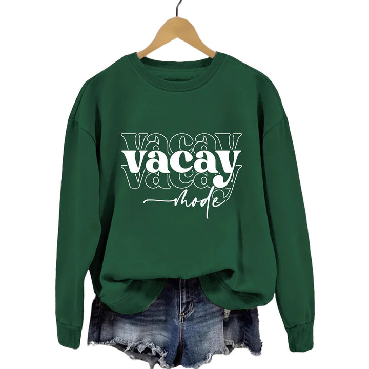 Sweatshirt femme avec lettrage décontracté et coupe décontractée Chic & Stil