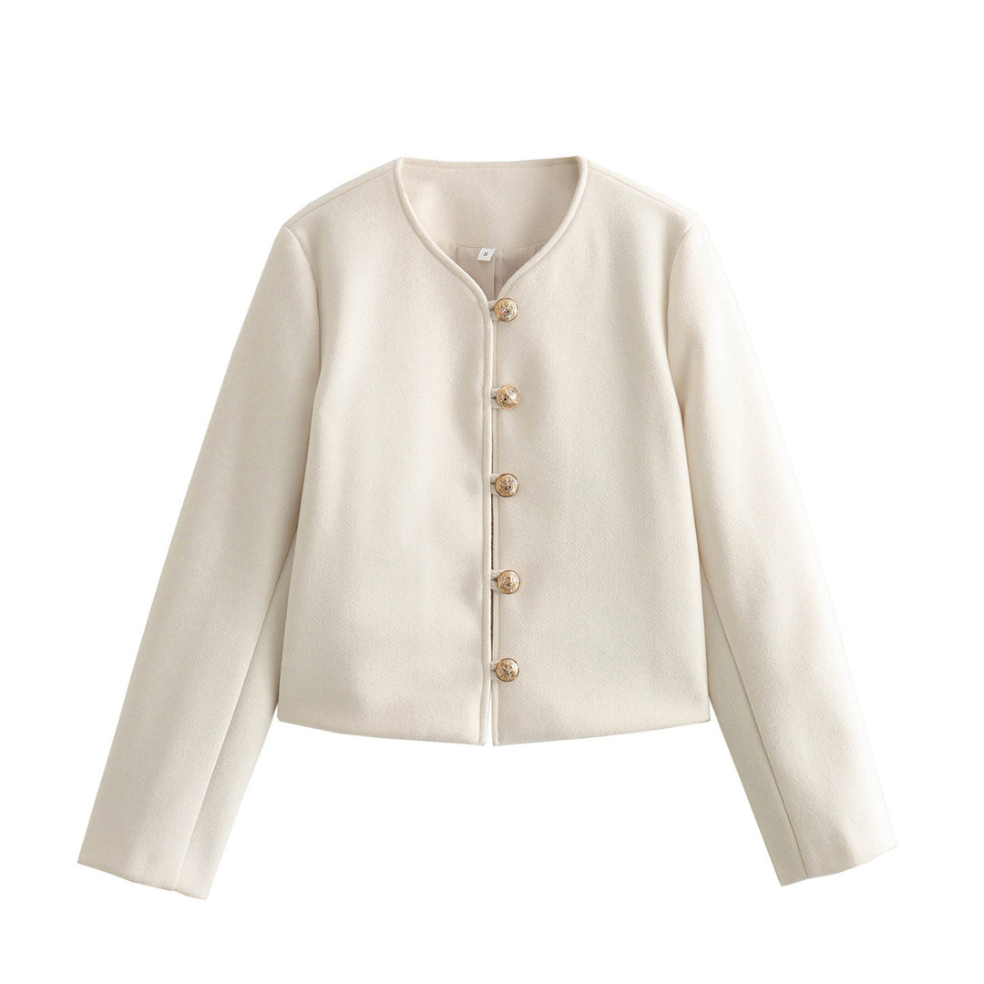 Elegant short jacket for women with structured button details Lune London