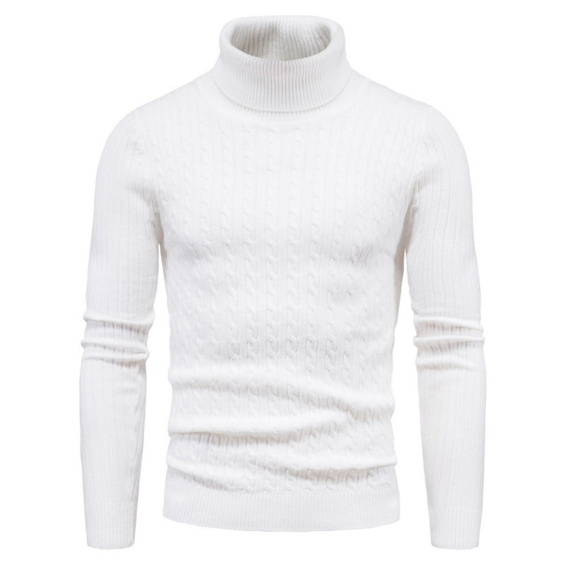 Lune London | Men's Turtleneck Sweater with Cable Pattern