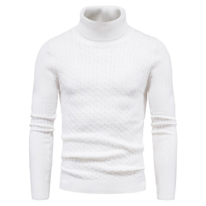 Lune London | Men's Turtleneck Sweater with Cable Pattern