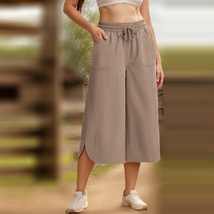 Lune London women’s drawstring culotte pants