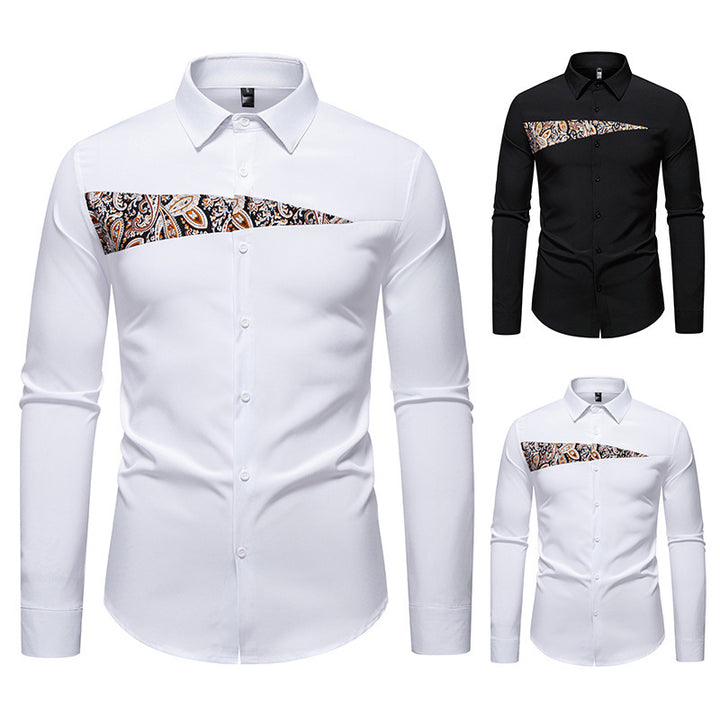 Long sleeve shirt for men with creative paisley design Lune London