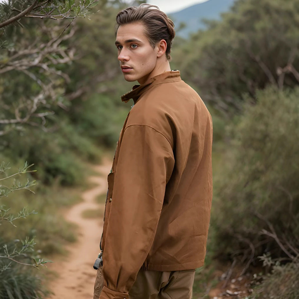 Casual bomber jacket for men with high collar Lune London
