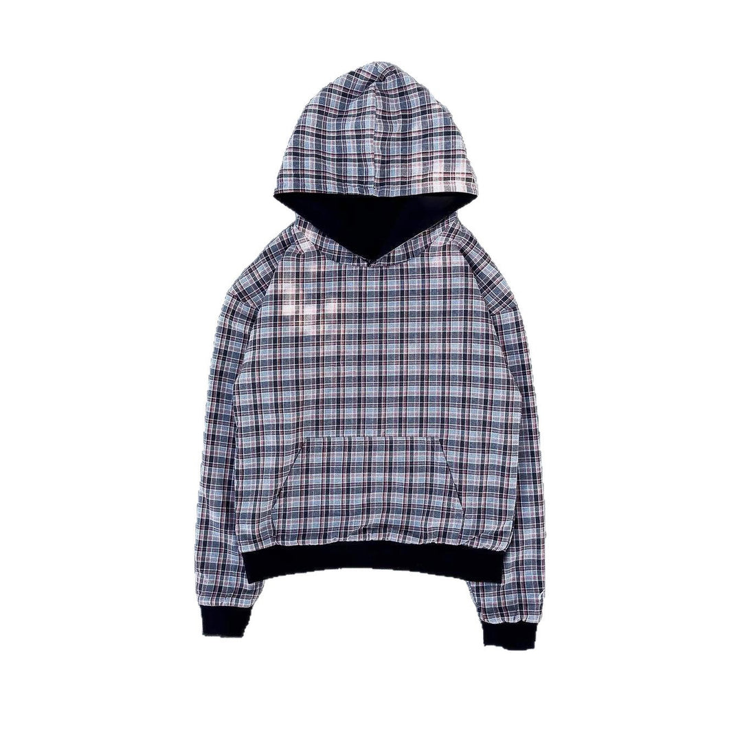 Sweat à capuche confortable pour femme avec motif à carreaux Chic & Stil