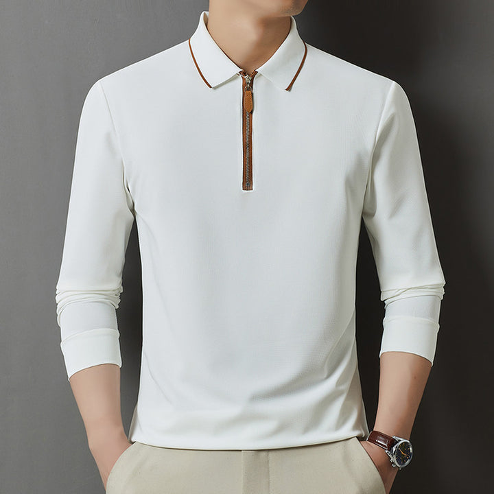 Men's sporty polo with modern zipper and breathable properties Lune London