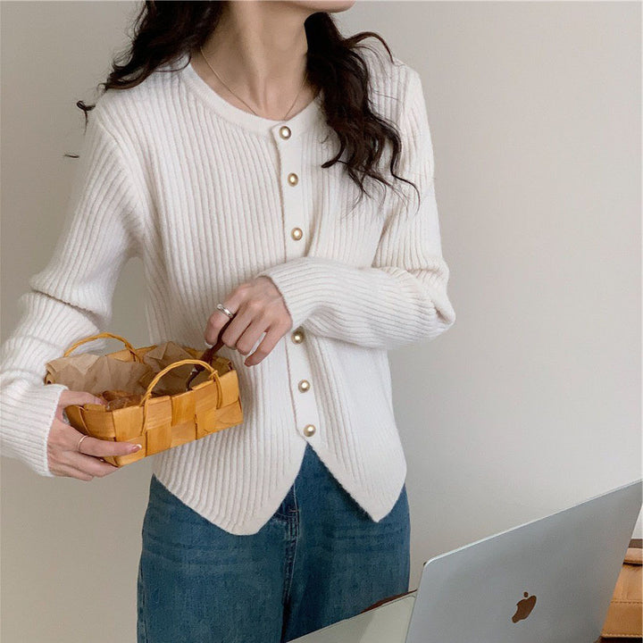Ladies Lune London Decorative Button Knit Jacket