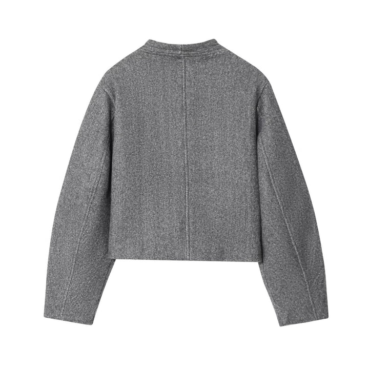 Elegant women's wool jacket with Moon London button details