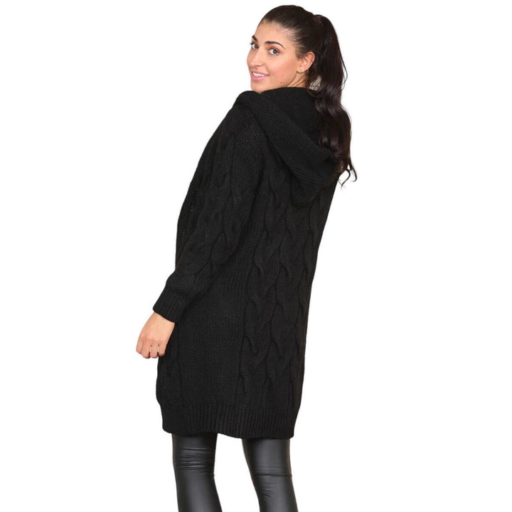 Women's cardigan with oversized cut and artistic cable pattern Lune London