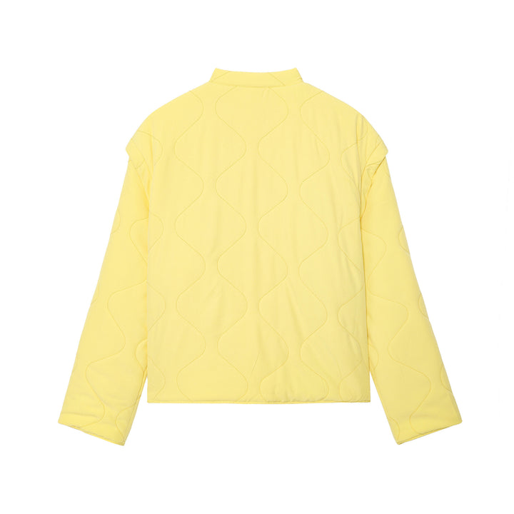 Quilted transition jacket for women with practical button closure and pockets Lune London