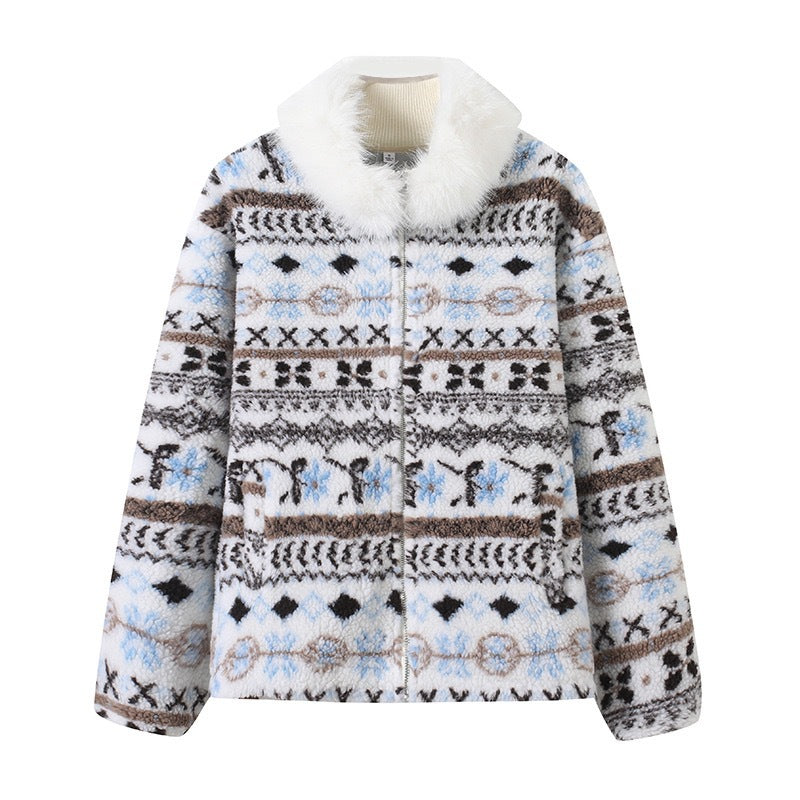 Veste teddy à la mode pour femmes avec col rembourré Chic & Stil