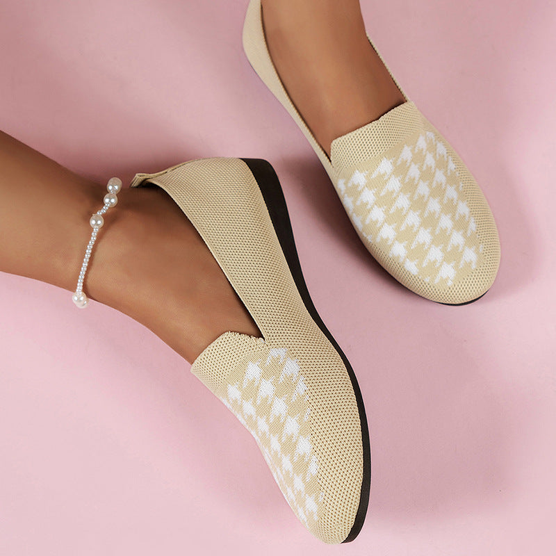 Ladies Patterned Slippers with Elastic Band Lune London