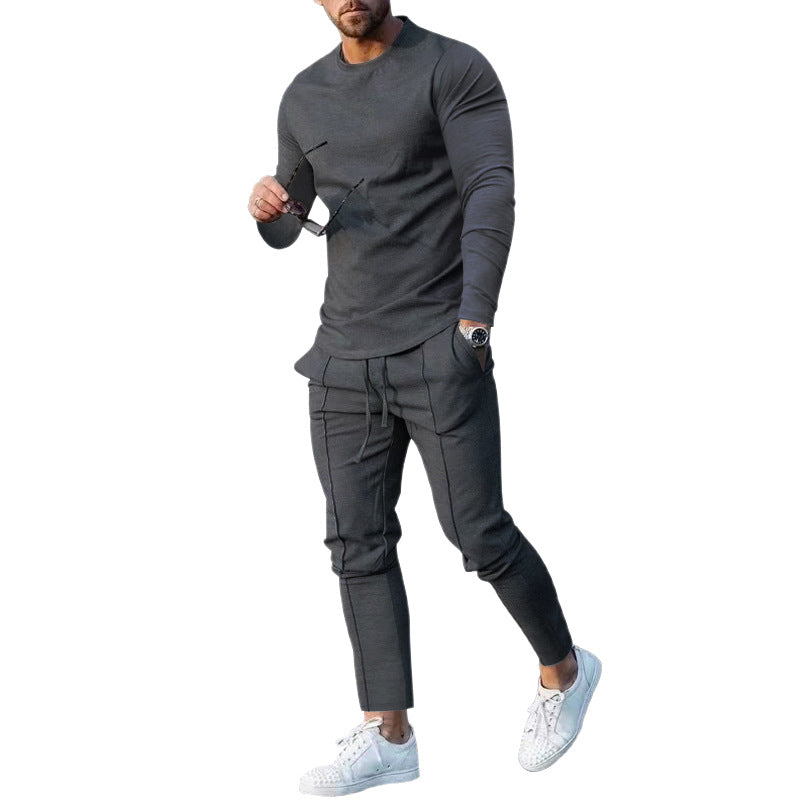 Man sporty sweatshirt jumpsuit and chic jogger pants