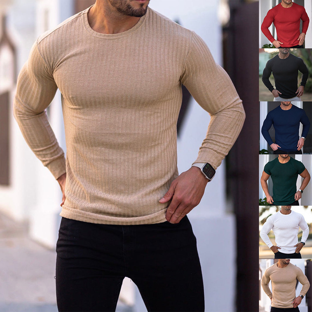 Men Long Sleeve T-Shirt with a fine ribbed structure Lune London