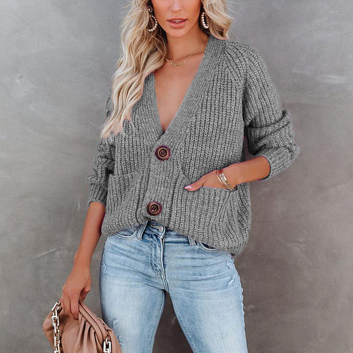 Lune London | Women's cardigan in a casual cut with practical pockets