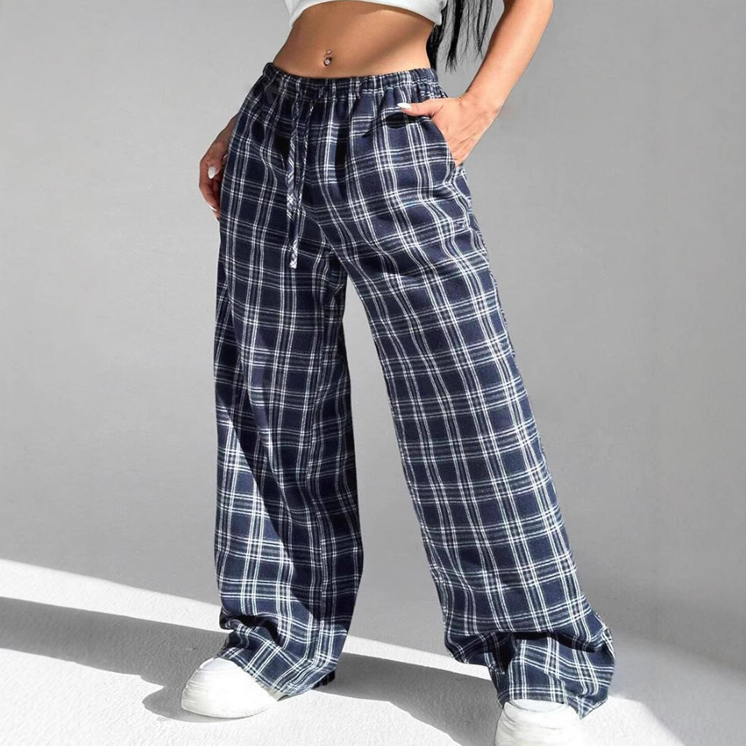 Casual checkered lounge pants women Chic and Style