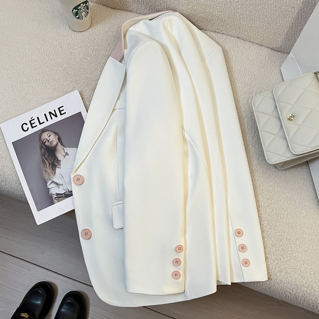 Blazer femme tendance avec col contrastant Chic & Stil