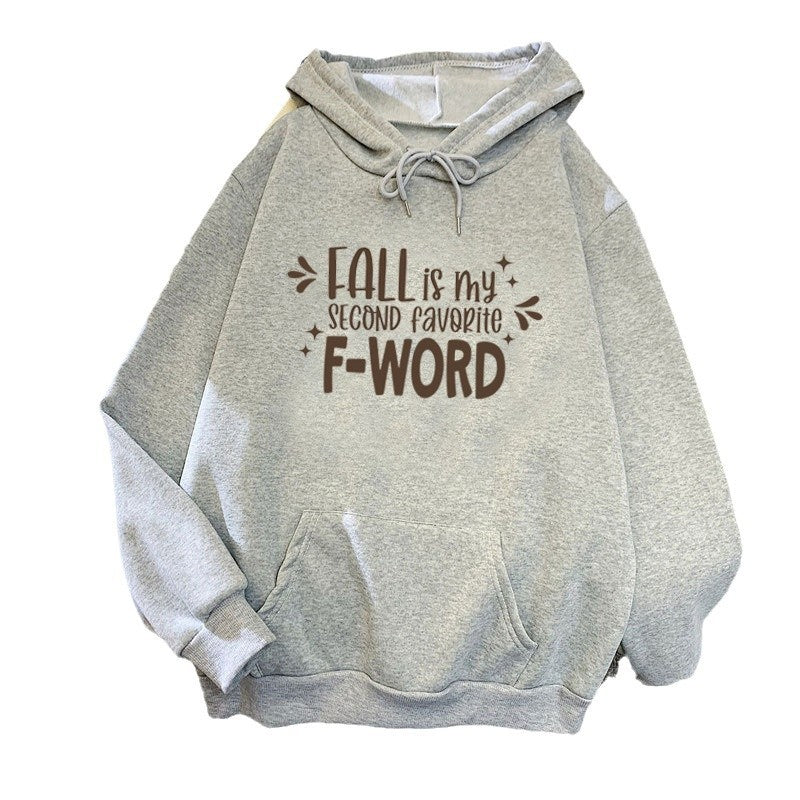 Women's hoodie with funny slogan and casual cut Chic & Stil
