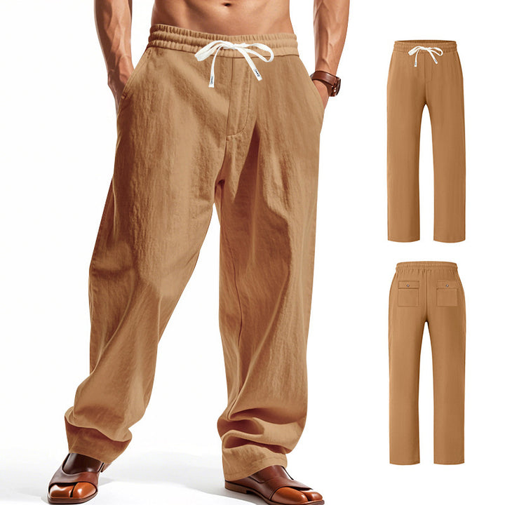 Light casual pants for men with elastic waist and practical pockets Lune London