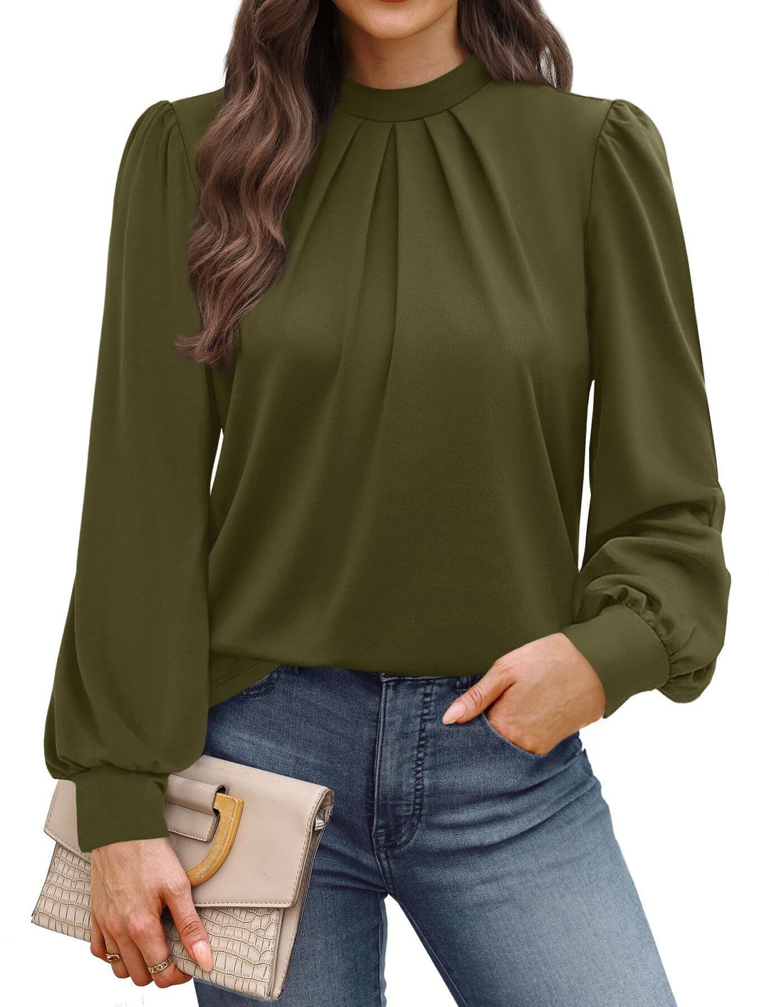 Ladies Elegant Blouse with Puff Sleeves Chic Und Stil