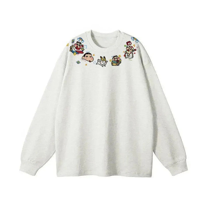 Sweat-shirt pour femmes avec un col cartoon ludique Chic & Stil
