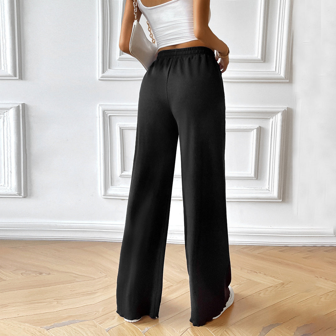 Lune London high-waisted casual pants for women with elastic waistband