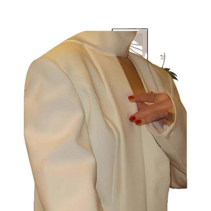 Blazer dress women with deep V-neck and elegant long sleeves Lune London