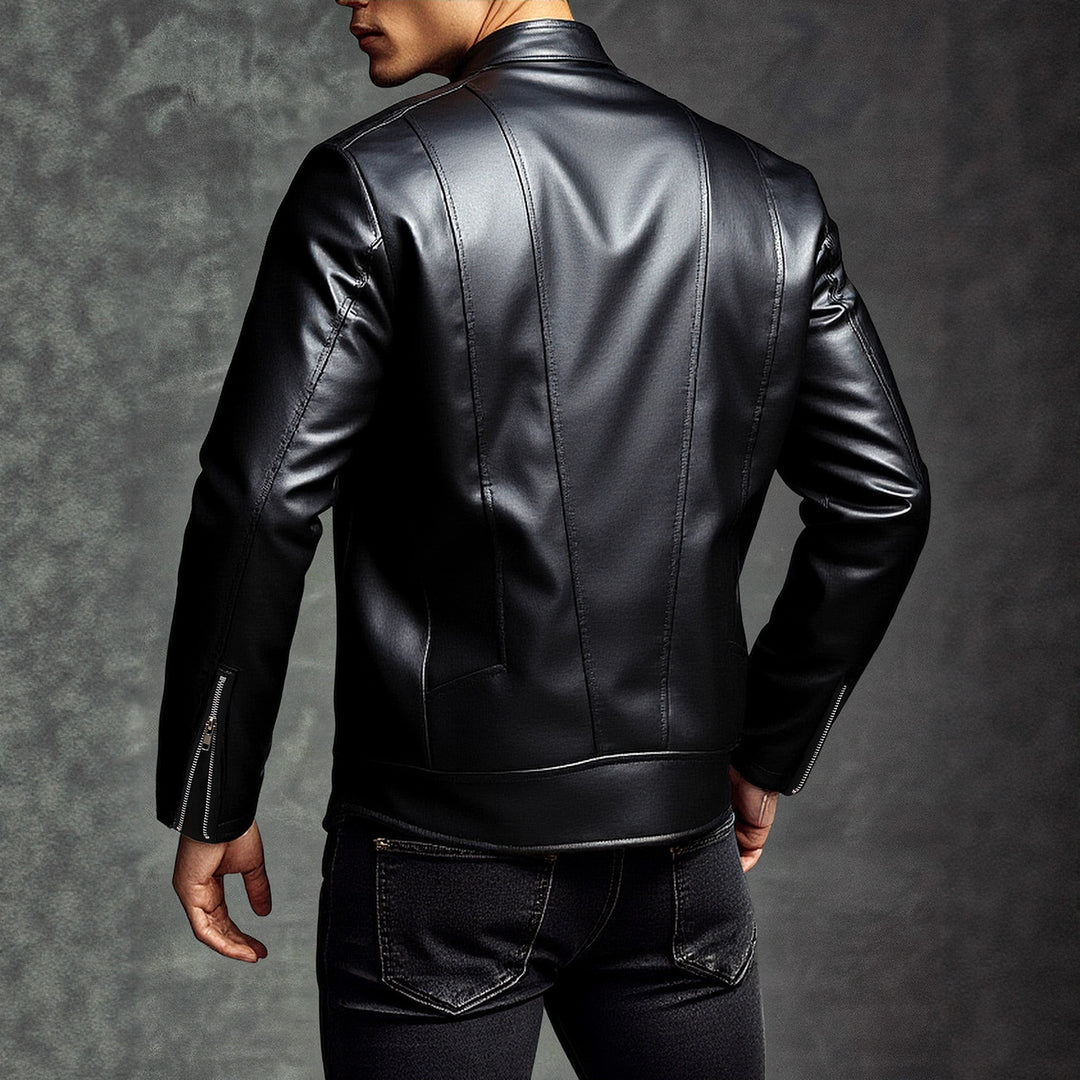 Faux leather jacket for men with removable pockets Lune London
