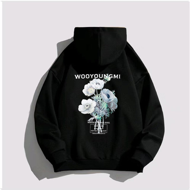 Women's hoodie with artistic floral print Chic & Stil