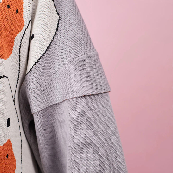 Lady Sweatshirt with creative duck pattern and casual cut Lune London