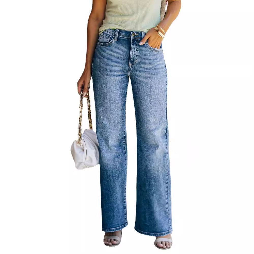 Women's High-Waisted Loose Jeans Lune London