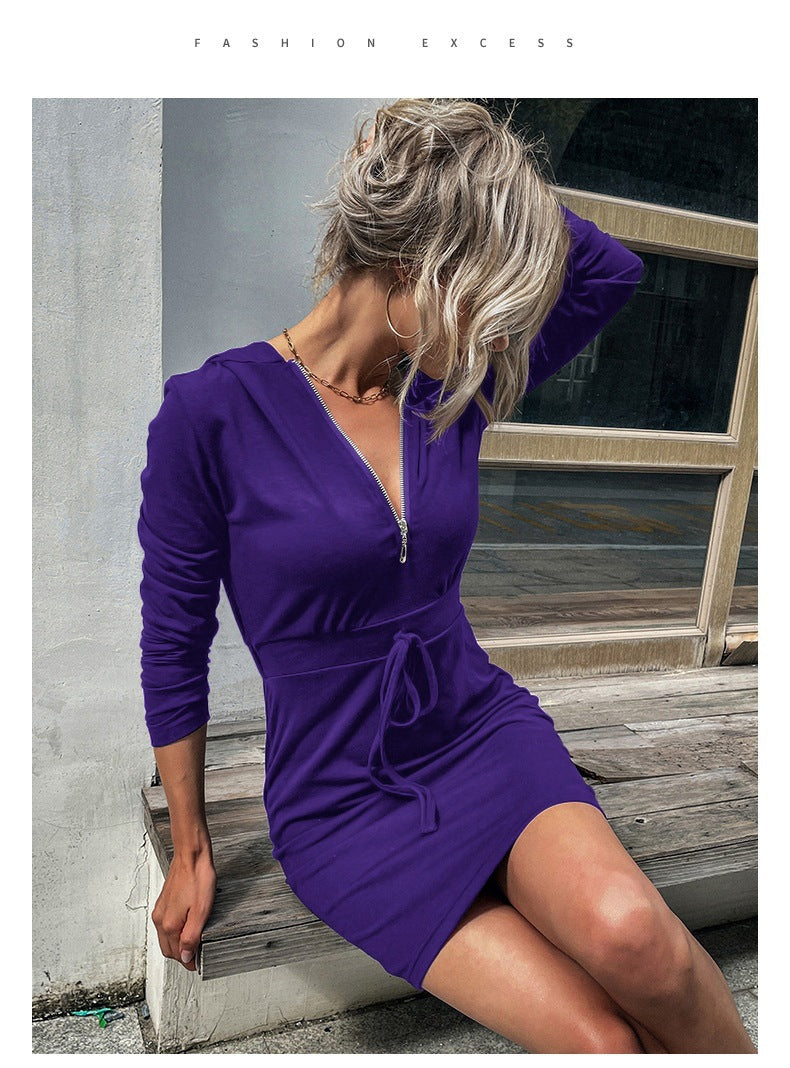 Robe sportive pour femmes avec zip et ceinture ajustable Chic & Stil